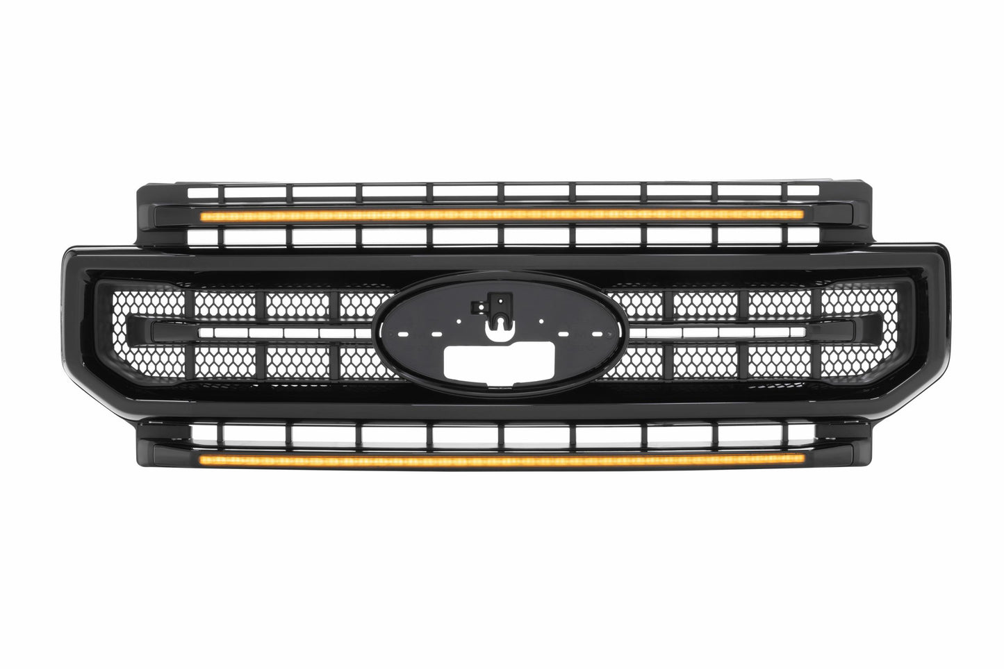 XBG LED Grille: Ford Super Duty (20-22 / Black / Amber DRL)