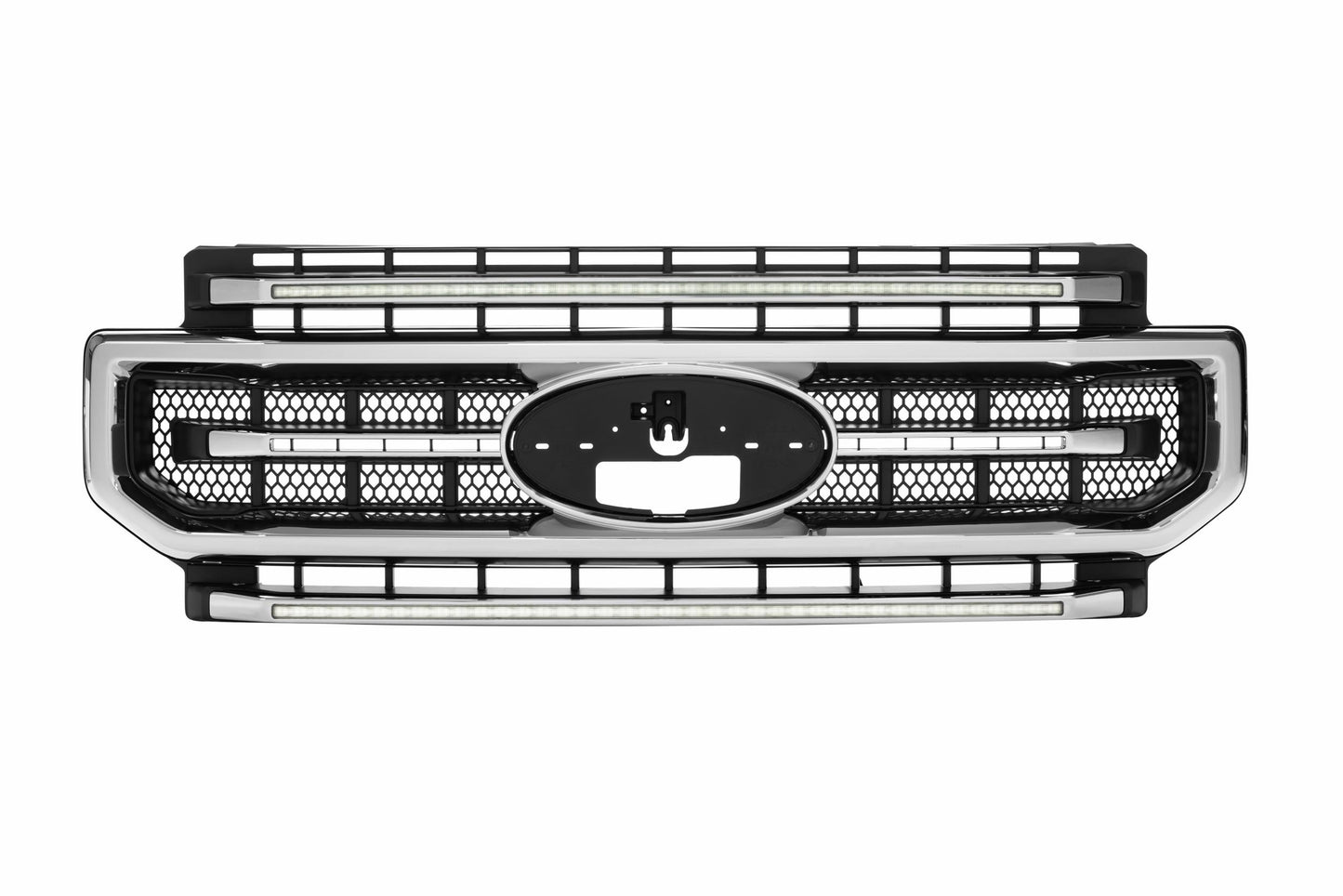 XBG LED Grille: Ford Super Duty (20-22 / Chrome / White DRL)