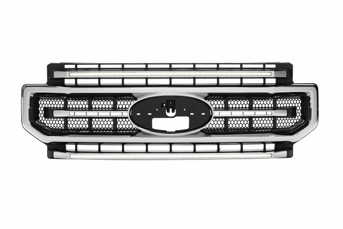 XBG LED Grille: Ford Super Duty (20-22 / Chrome / White DRL)