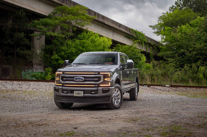 XBG LED Grille: Ford Super Duty (20-22 / Chrome / Amber DRL)