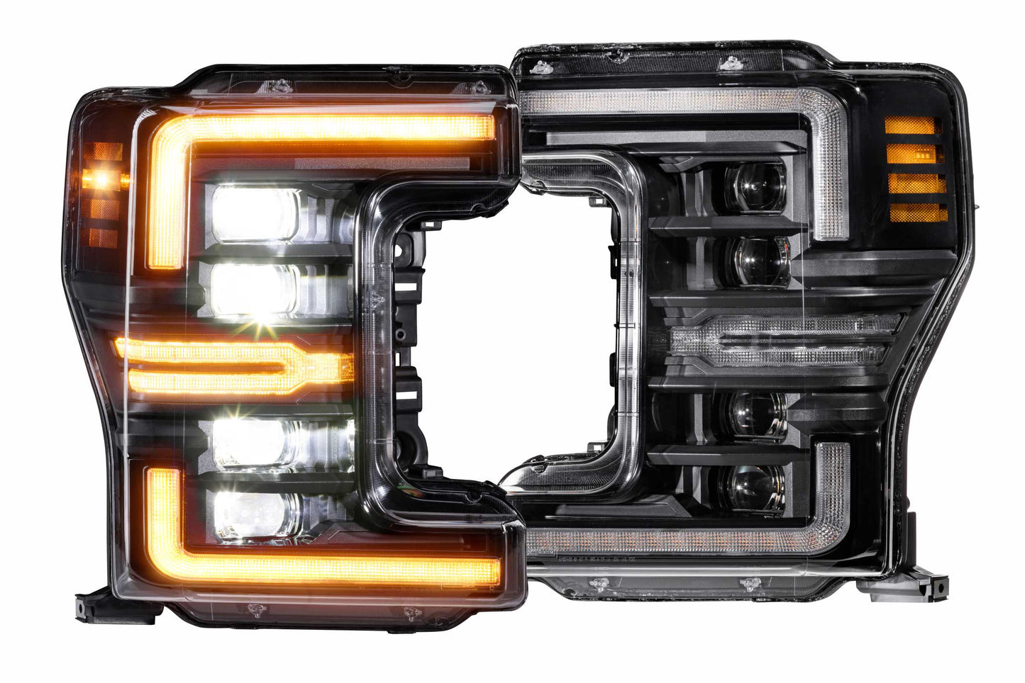 XB LED Headlights: Ford Super Duty (17-19 / Amber DRL / Set)