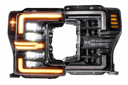 XB LED Headlights: Ford Super Duty (17-19 / Amber DRL / Set)