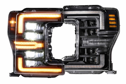 XB LED Headlights: Ford Super Duty (17-19 / Amber DRL / Set)