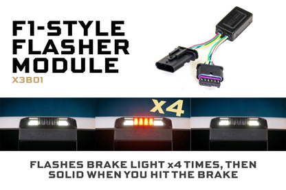 X3B LED Third Brake Light: F1 Rapid-Flash Module