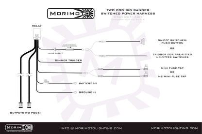 Morimoto Switched Power Harness: BigBanger (2x Pods / Each)