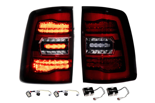 XB LED Tail Lights: Ram HD (19+ / Red Lens / Set)