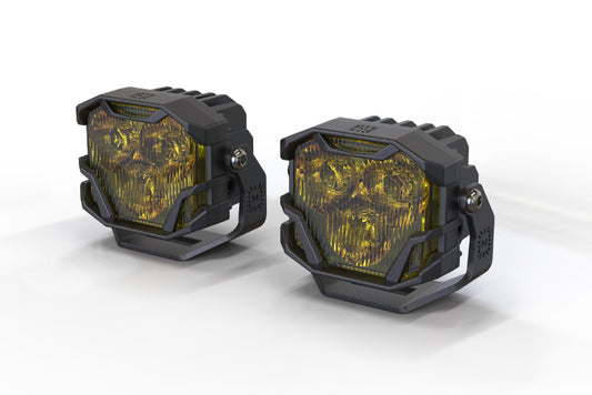 Morimoto 4Banger 2.0 HXB LED Pods (Flood / Yellow / Set)