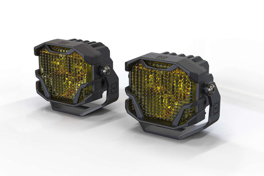 Morimoto 4Banger 2.0 NCS LED Pods (Flood / Yellow / Set)