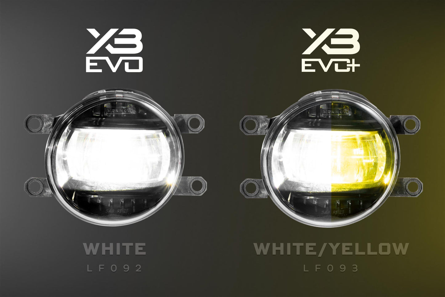 XB Evo+ Fog Lights: Type T (White + Yellow / Set)