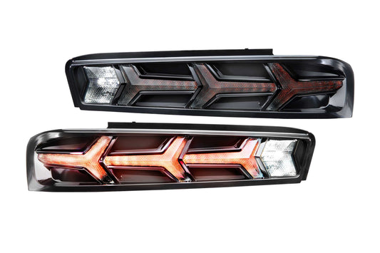 XB LED Tail Lights: Chevrolet Camaro (16-18 / Smoked Lens Lambo / Set)