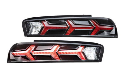 XB LED Tail Lights: Chevrolet Camaro (16-18 / Red Lens Lambo / Set)