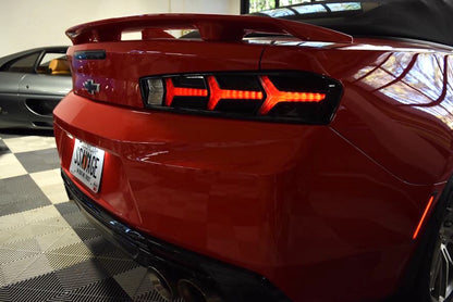 XB LED Tail Lights: Chevrolet Camaro (16-18 / Red Lens Lambo / Set)