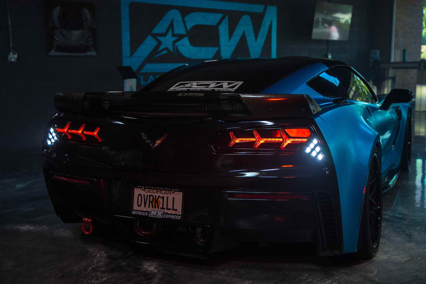 XB LED Tail Lights: Corvette C7 (14-19 / Red Lens Lambo / Set)