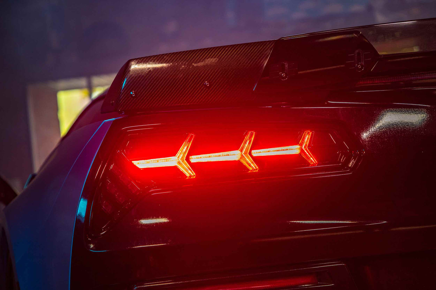 XB LED Tail Lights: Corvette C7 (14-19 / Red Lens Lambo / Set)