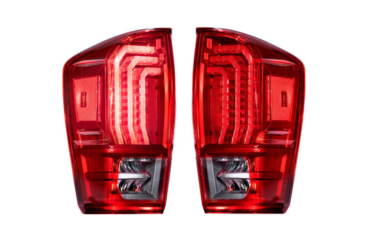 XB LED Tail Lights: Toyota Tacoma (16-23 / Red Lens / Set)