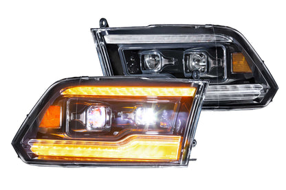 XB LED Headlights: Dodge Ram (09-18 / Amber DRL / Set)