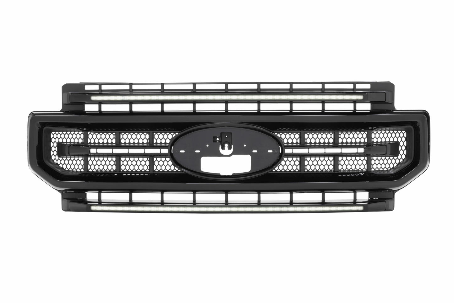 XBG LED Grille: Ford Super Duty (20-22 / Black / White DRL)