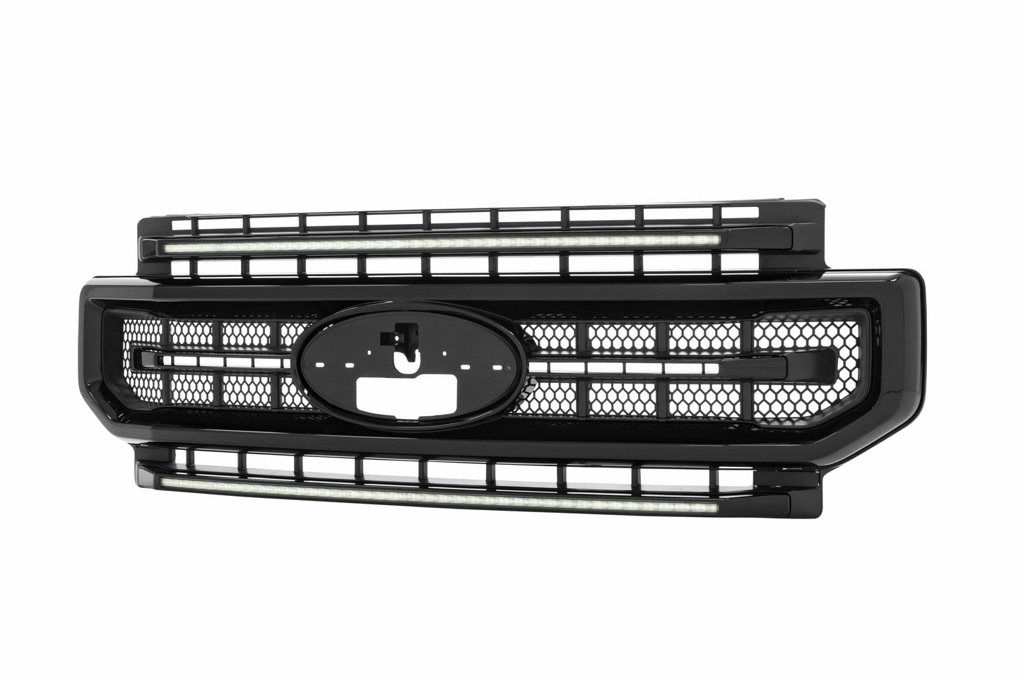 XBG LED Grille: Ford Super Duty (20-22 / Black / White DRL)