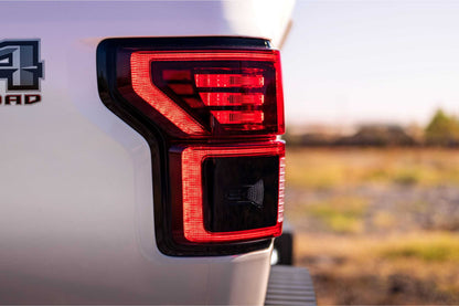 XB LED Tail Lights: Ford F-150 (15-20 / Red Lens / Set)