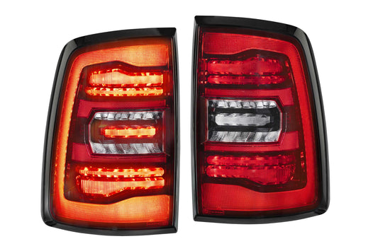 XB LED Tail Lights: Dodge Ram (09-18 / Gen II / Red Lens / Set)