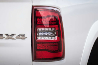 XB LED Tail Lights: Dodge Ram (09-18 / Gen II / Red Lens / Set)