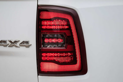 XB LED Tail Lights: Dodge Ram (09-18 / Gen II / Red Lens / Set)