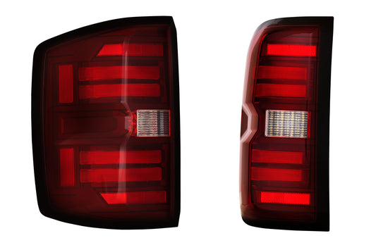 XB LED Tail Lights: Chevrolet Silverado (14-19 / Red Lens / Set)