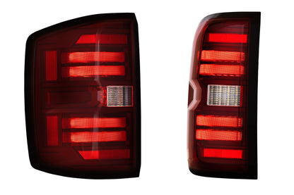 XB LED Tail Lights: Chevrolet Silverado (14-19 / Red Lens / Set)