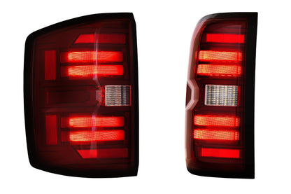 XB LED Tail Lights: Chevrolet Silverado (14-19 / Red Lens / Set)