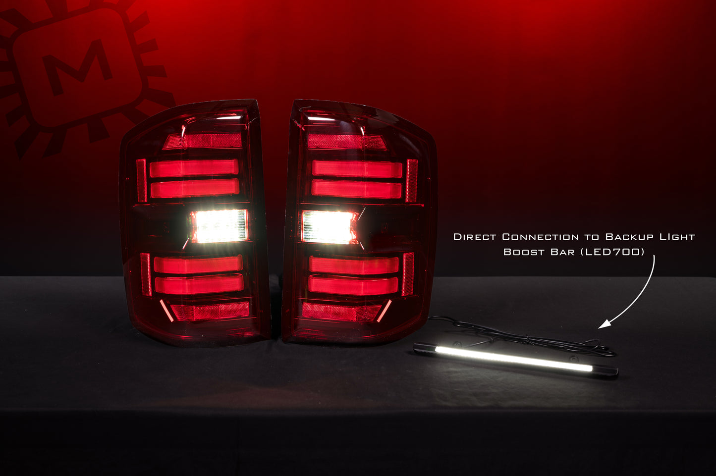 XB LED Tail Lights: Chevrolet Silverado (14-19 / Red Lens / Set)