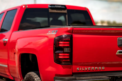 XB LED Tail Lights: Chevrolet Silverado (14-19 / Red Lens / Set)