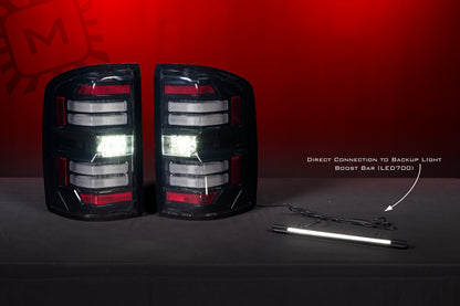 XB LED Tail Lights: GMC Sierra (14-18 / Smoked Lens / Set)