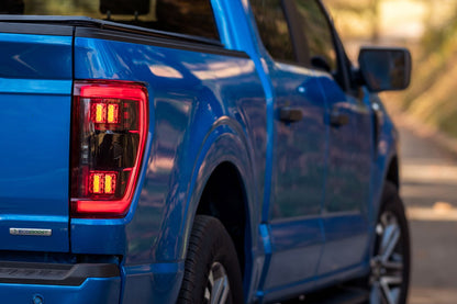 XB LED Tail Lights: Ford F-150 (21+ / Red Lens / Set)