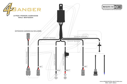 Morimoto Switched Power Harness: 2x Outputs (Each)